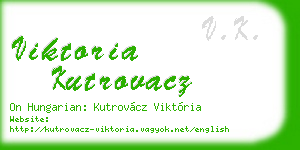 viktoria kutrovacz business card